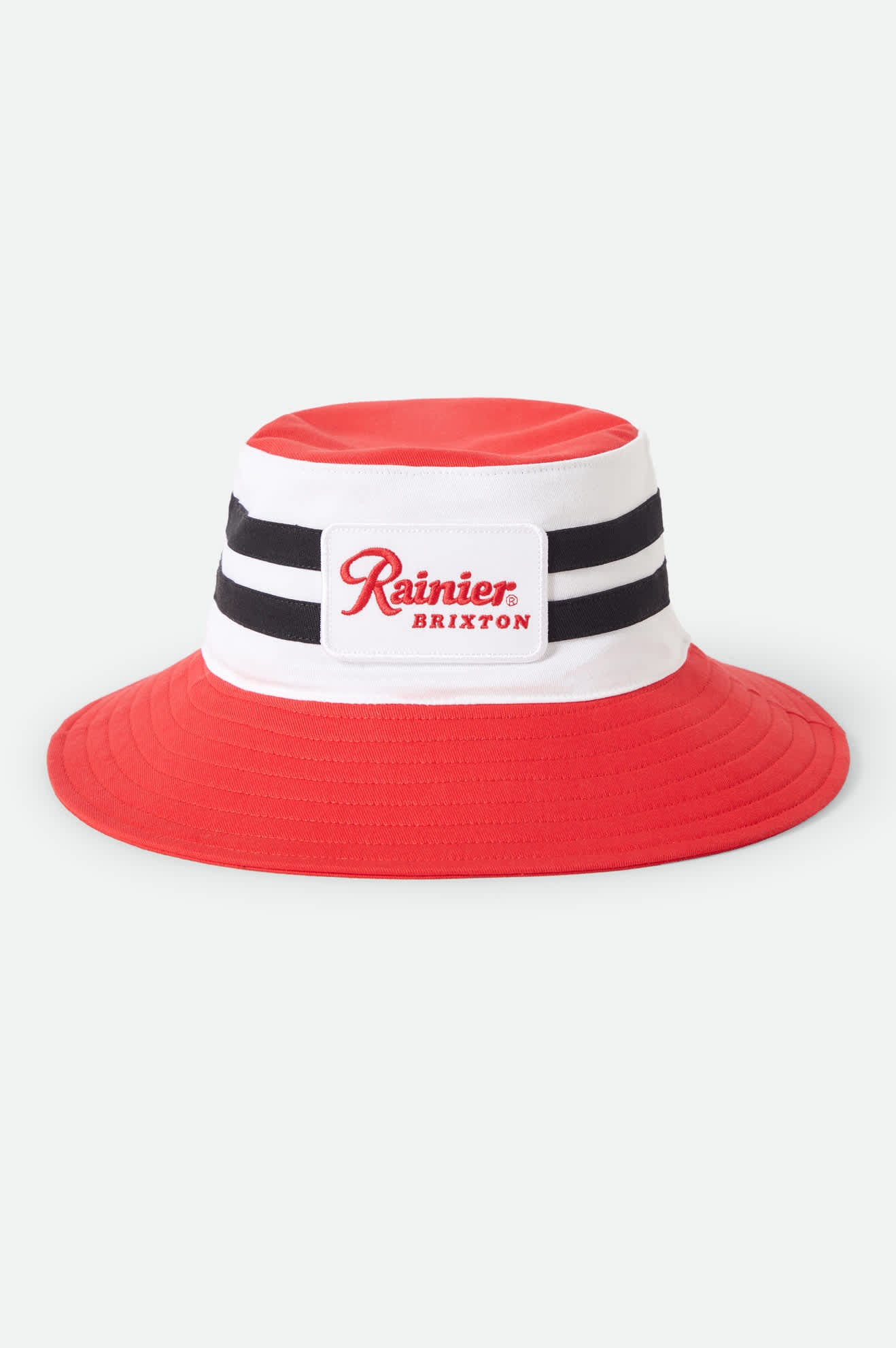 Unisex Rainier X Brixton Boonie in the color Natural/Red - Additional Laydown image