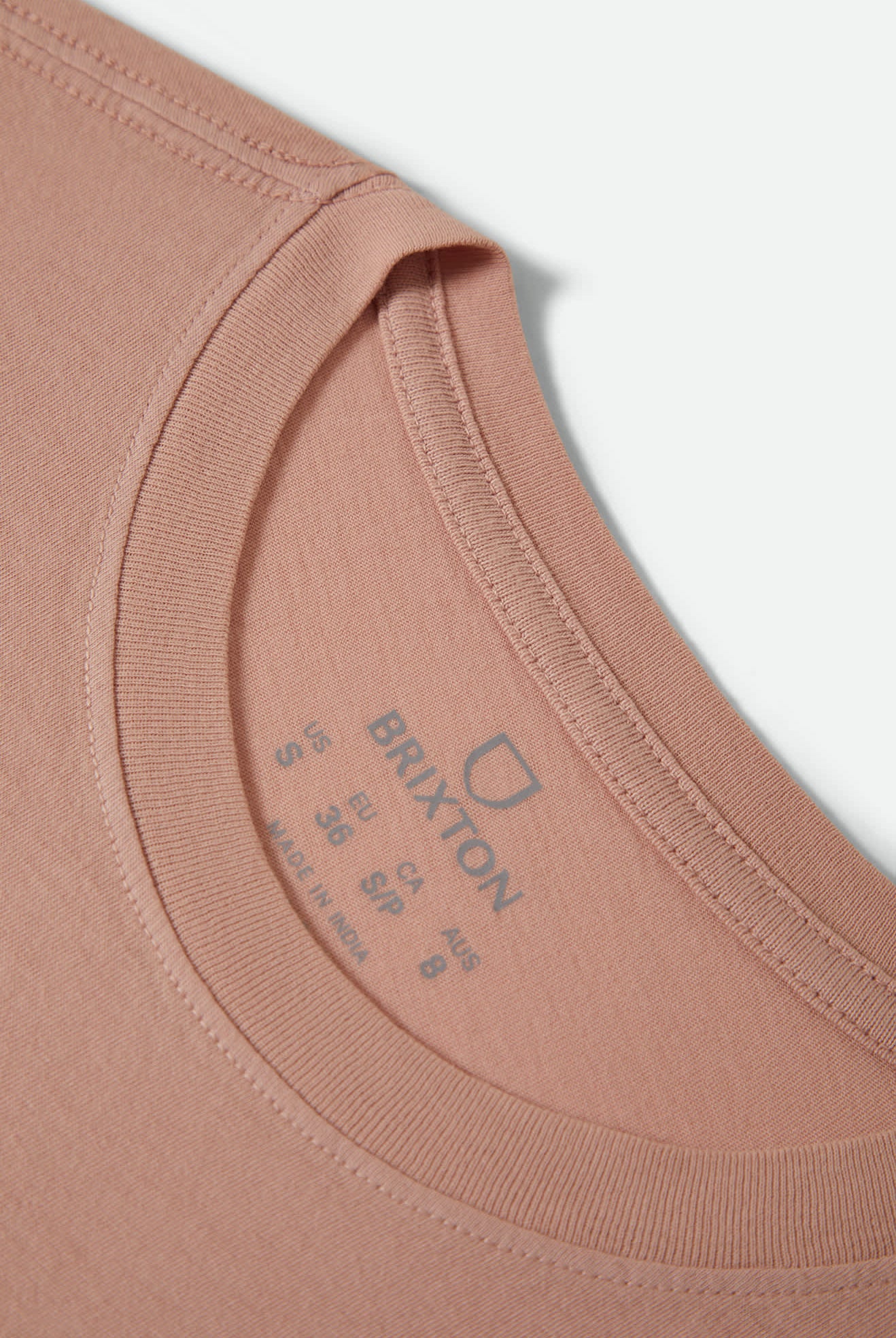 Women's Pony Club Slim Crew T-Shirt in the color Silver Pink - Additional Laydown image