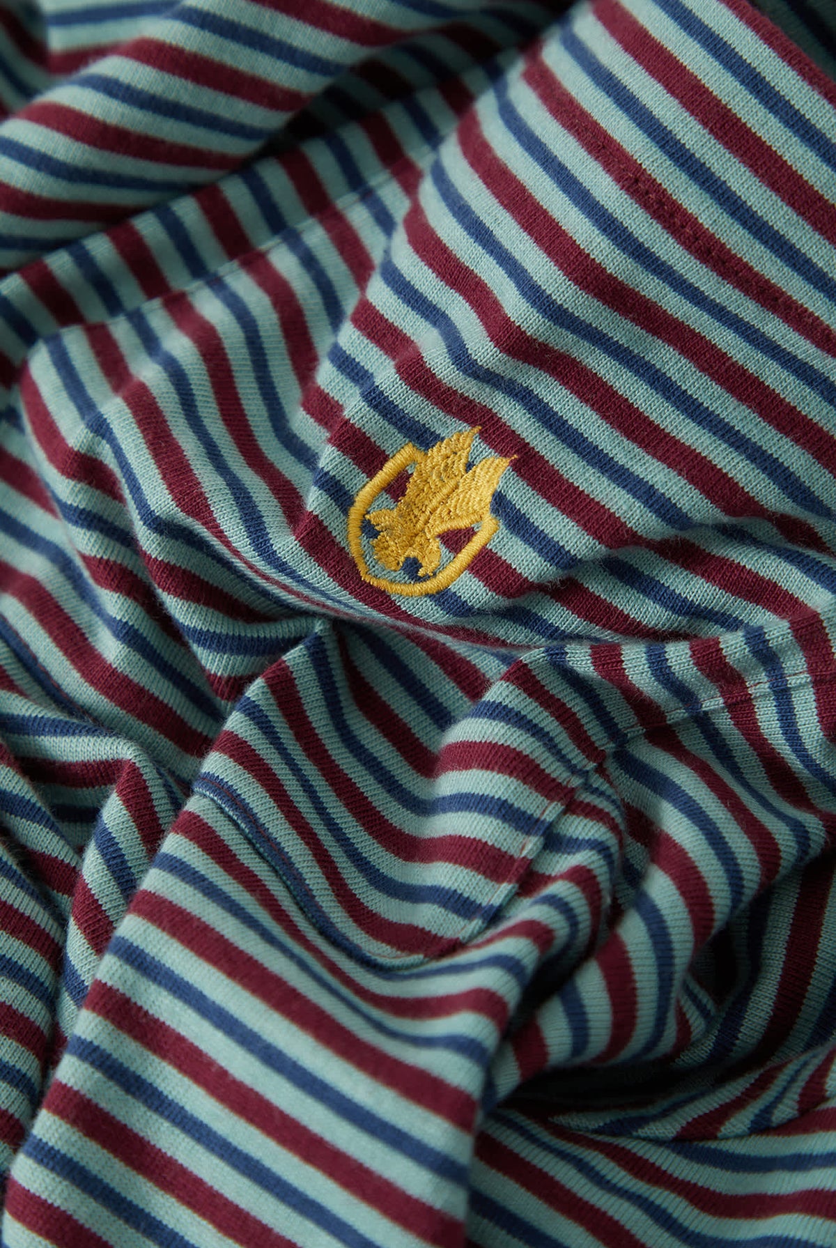 Men's Century Knit Top in the color Ultra Marine Stripe - Additional Laydown image