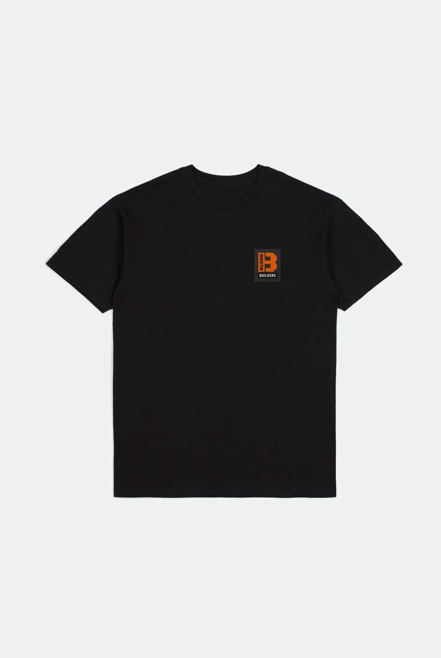 Brixton Men's Builders S/S Standard T-Shirt - Black | Main