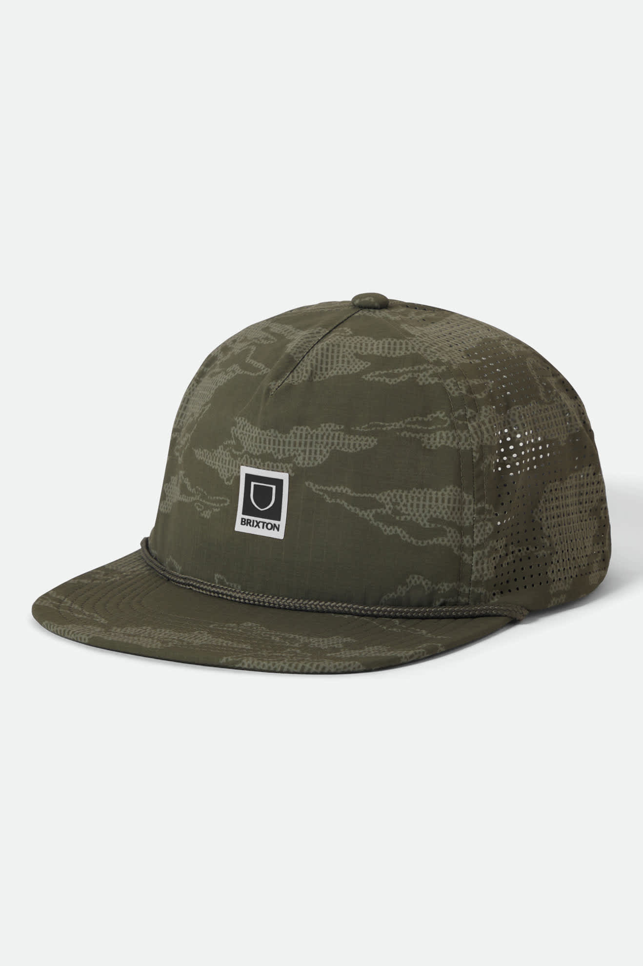 Unisex Journey Performance Snapback in the color Olive Tiger Camo - Front Product View