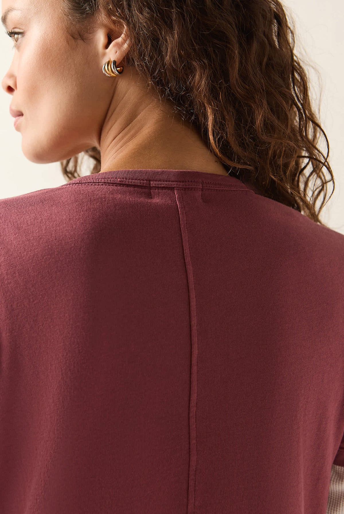 Women's Carefree Organic Garment Dye Perfect T-Shirt in the color Wild Ginger - Additional Fit image
