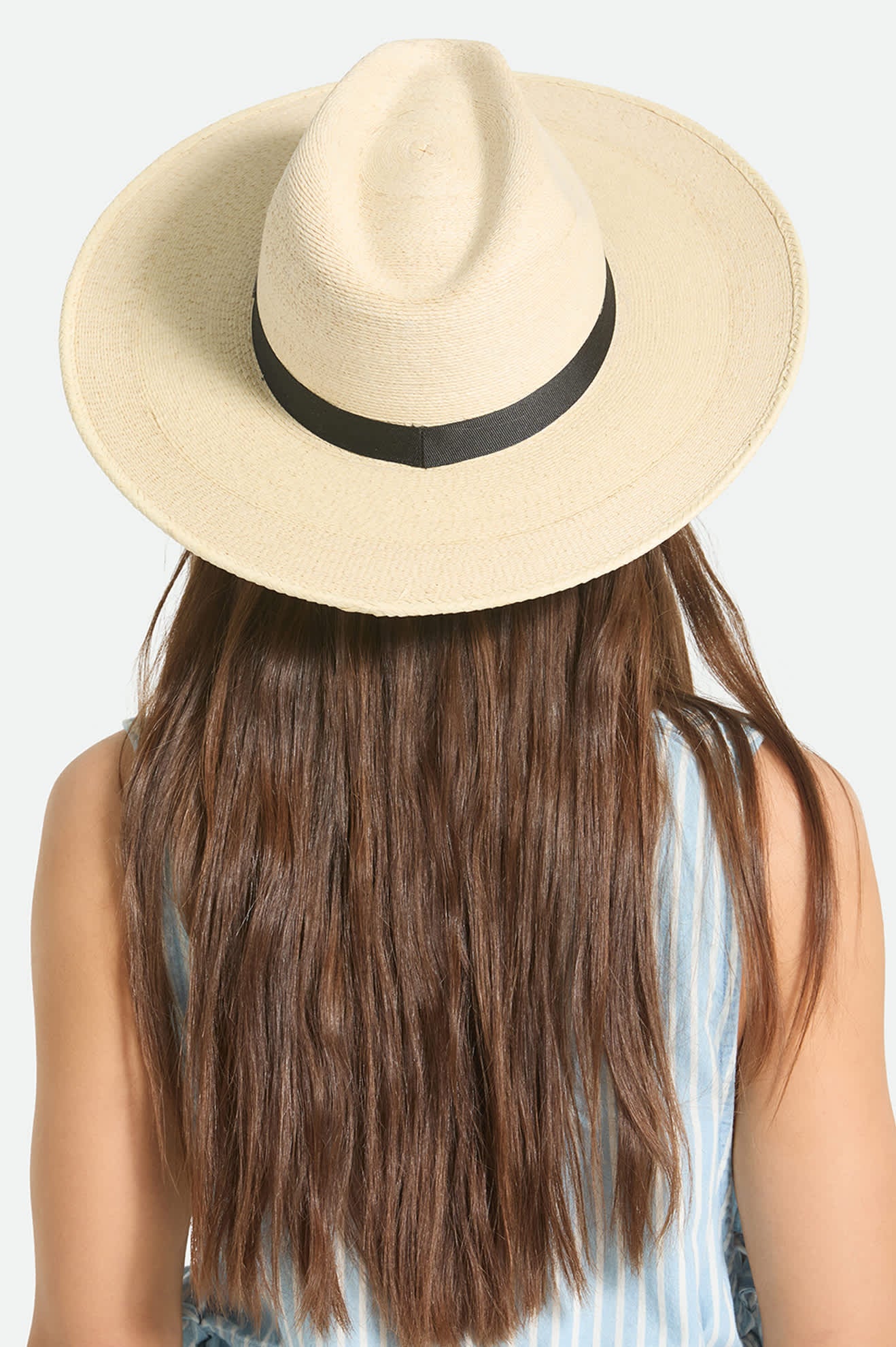 Women's Harper Straw Hat in the color Natural - Women's Back View
