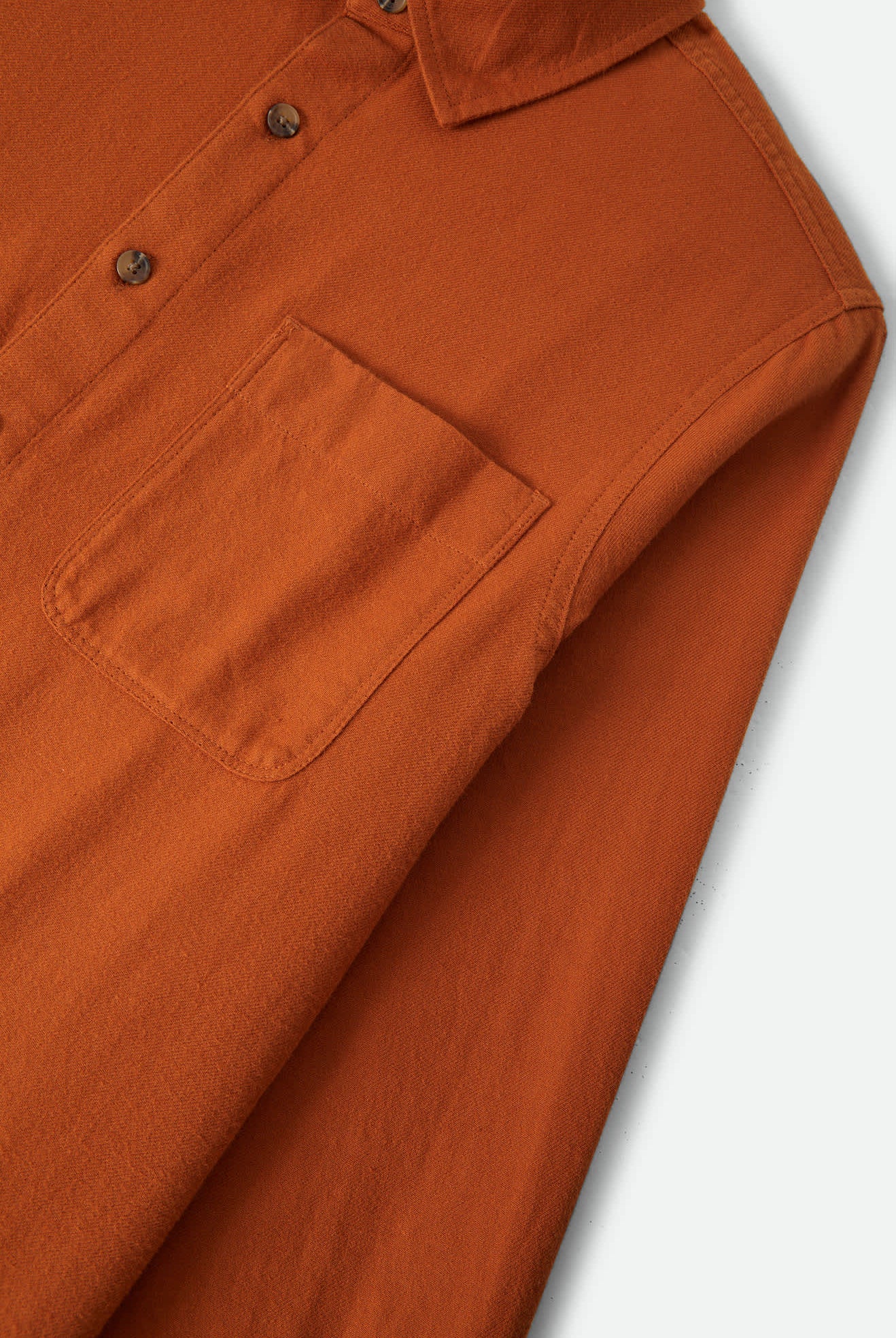 Men's Hasting Lightweight Flannel in the color Caramel - Additional Laydown image