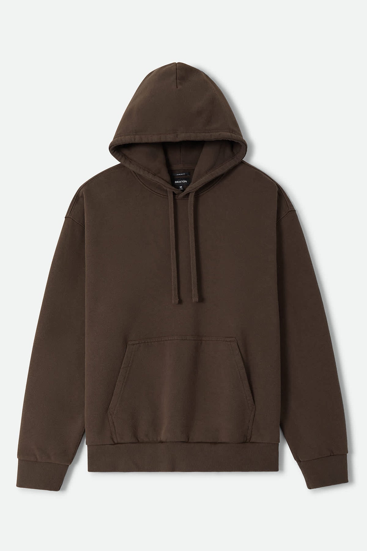 Men's Brixton Baseline Hood Fleece in the color Walnut Brown Vintage Wash - Front Product View