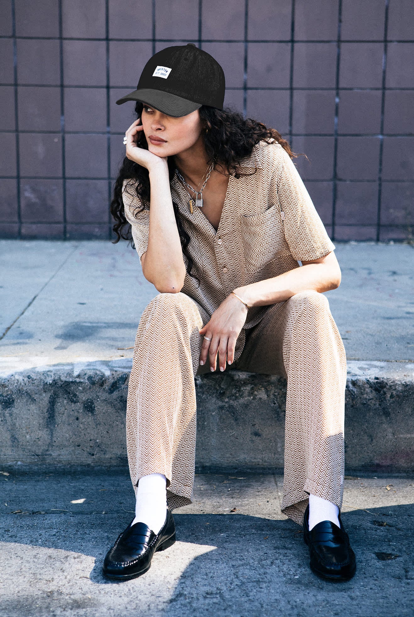 Women's Hudson Lounge S/S Shirt in the color Washed Copper/Whitecap - Men's Lifestyle image