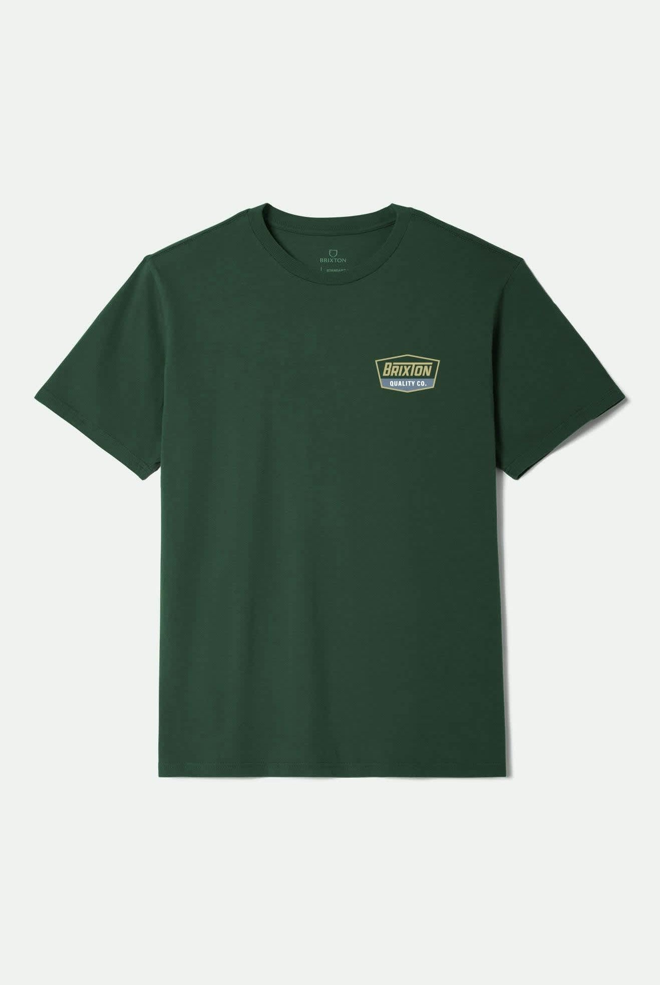 Men's Regal S/S Standard T-Shirt in the color Forest Green/Curry/Grey Blue - Front Product View