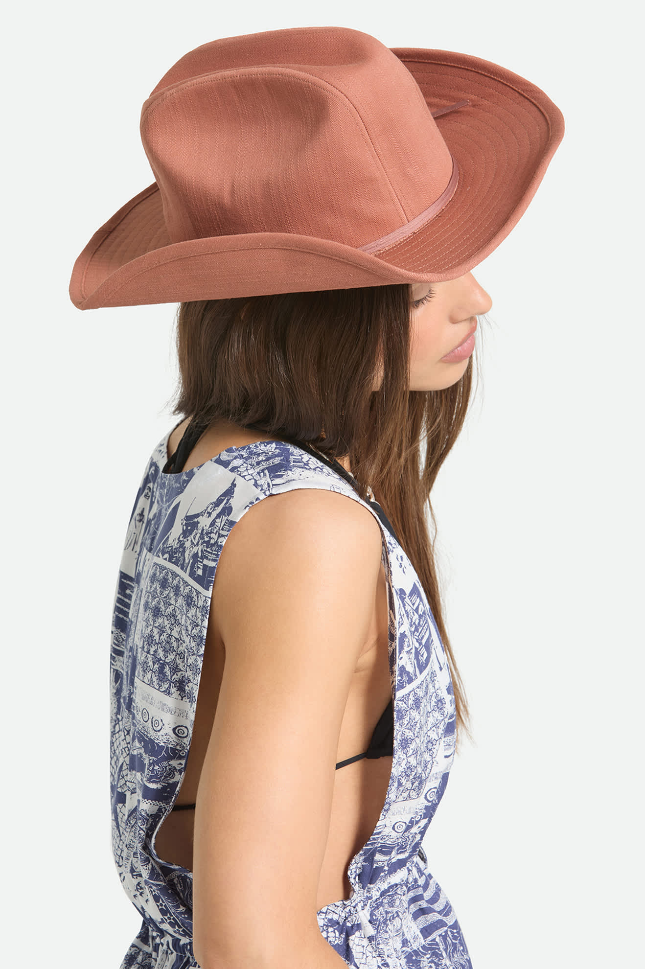 Women's Odessa Cowboy Hat in the color Italian Clay - Women's Side View