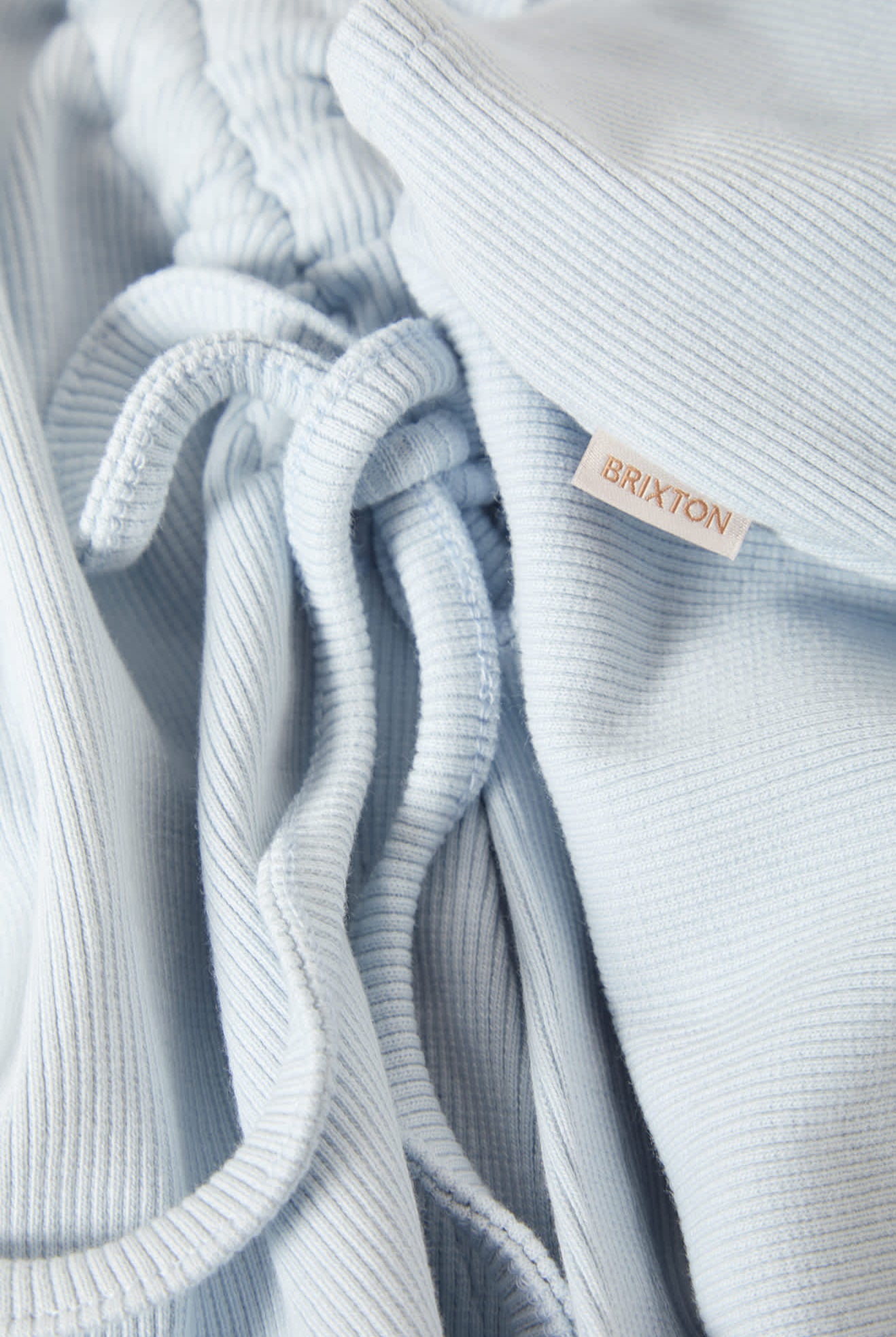 Women's Ribbed Cinch Mini Dress in the color Blue Aura - Additional Laydown image