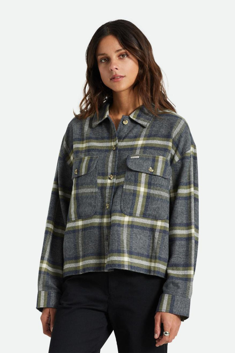 Bowery Women's L/S Flannel - Washed Navy – Brixton