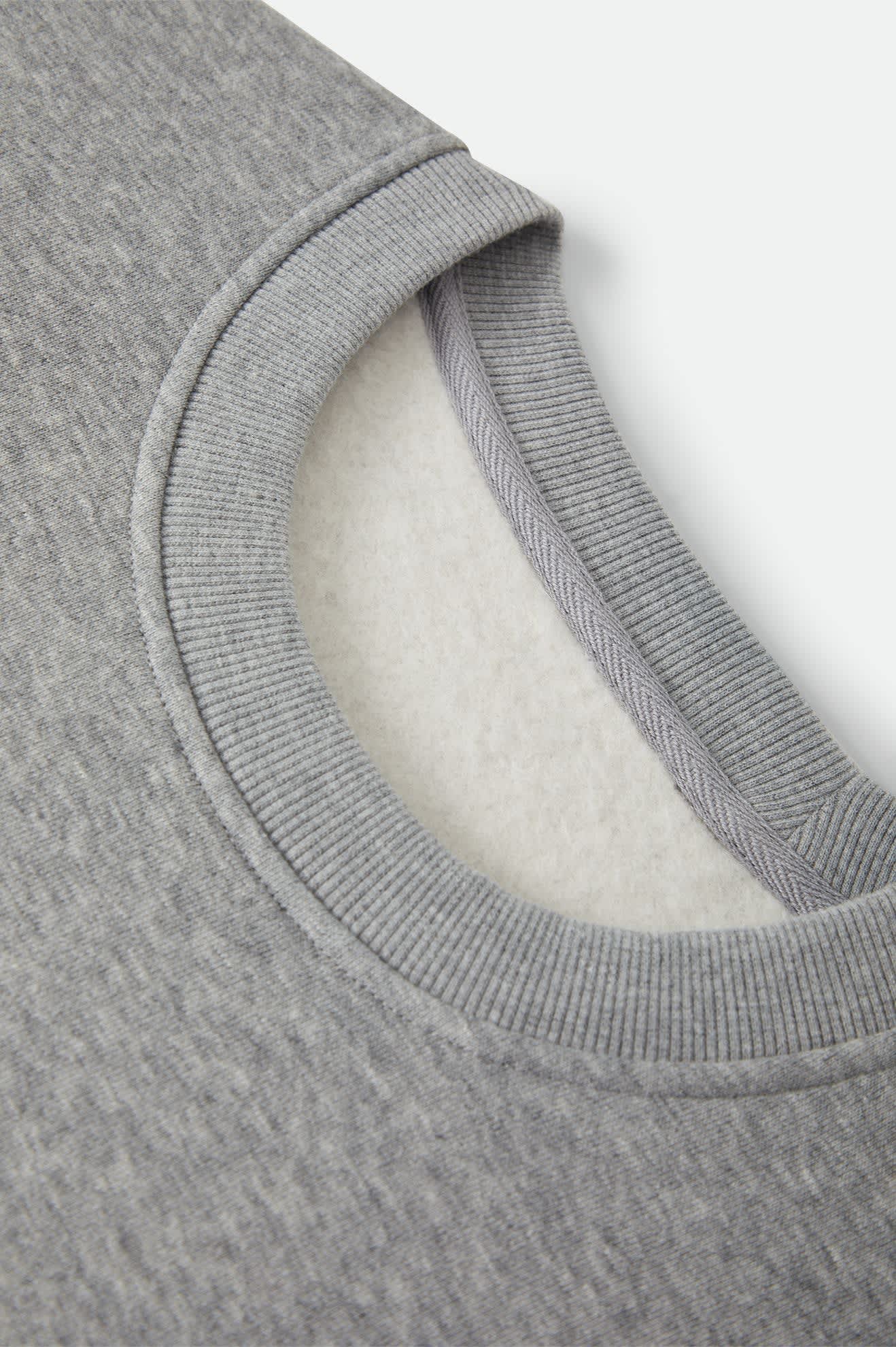 Men's Straton Crew in the color Heather Grey - Additional Laydown image
