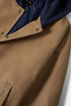 Men's Canvas Hooded Bomber Jacket in the color Khaki/Mood Indigo - Additional Laydown image