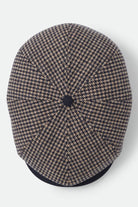 Unisex Brood Newsboy Cap in the color Navy/Sand Houndstooth - Additional Laydown image