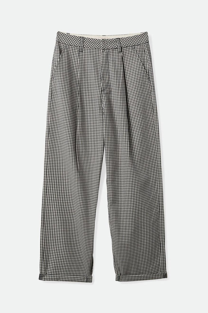 Brixton Victory Trouser Pant - Washed Navy Gingham