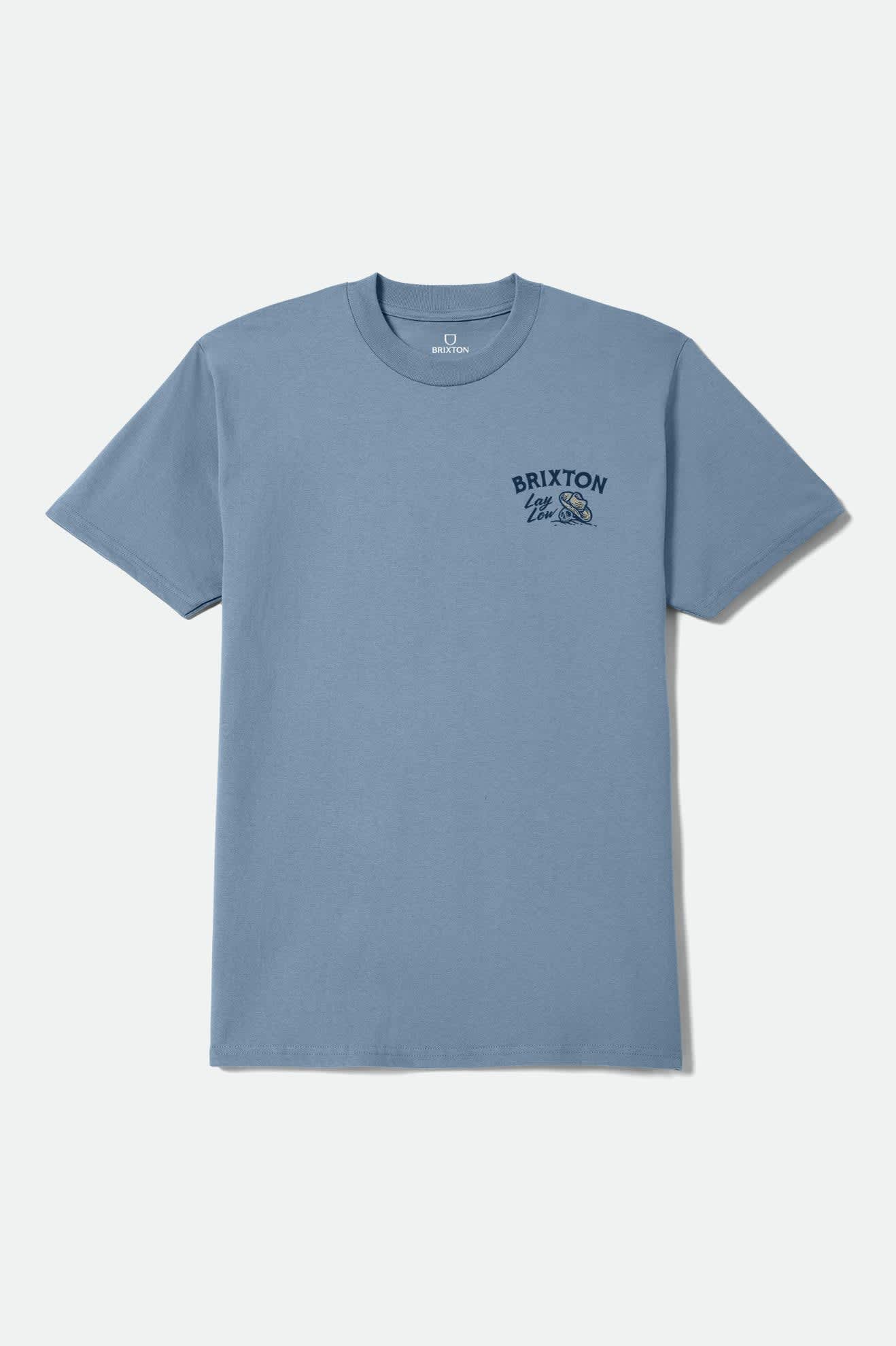 Men's Lay Low Standard T-Shirt in the color Steel Blue - Front Product View