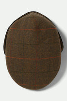 Unisex Hooligan Fleece Lined Earflap Snap Cap in the color Bronze/Black/Red - Additional Laydown image