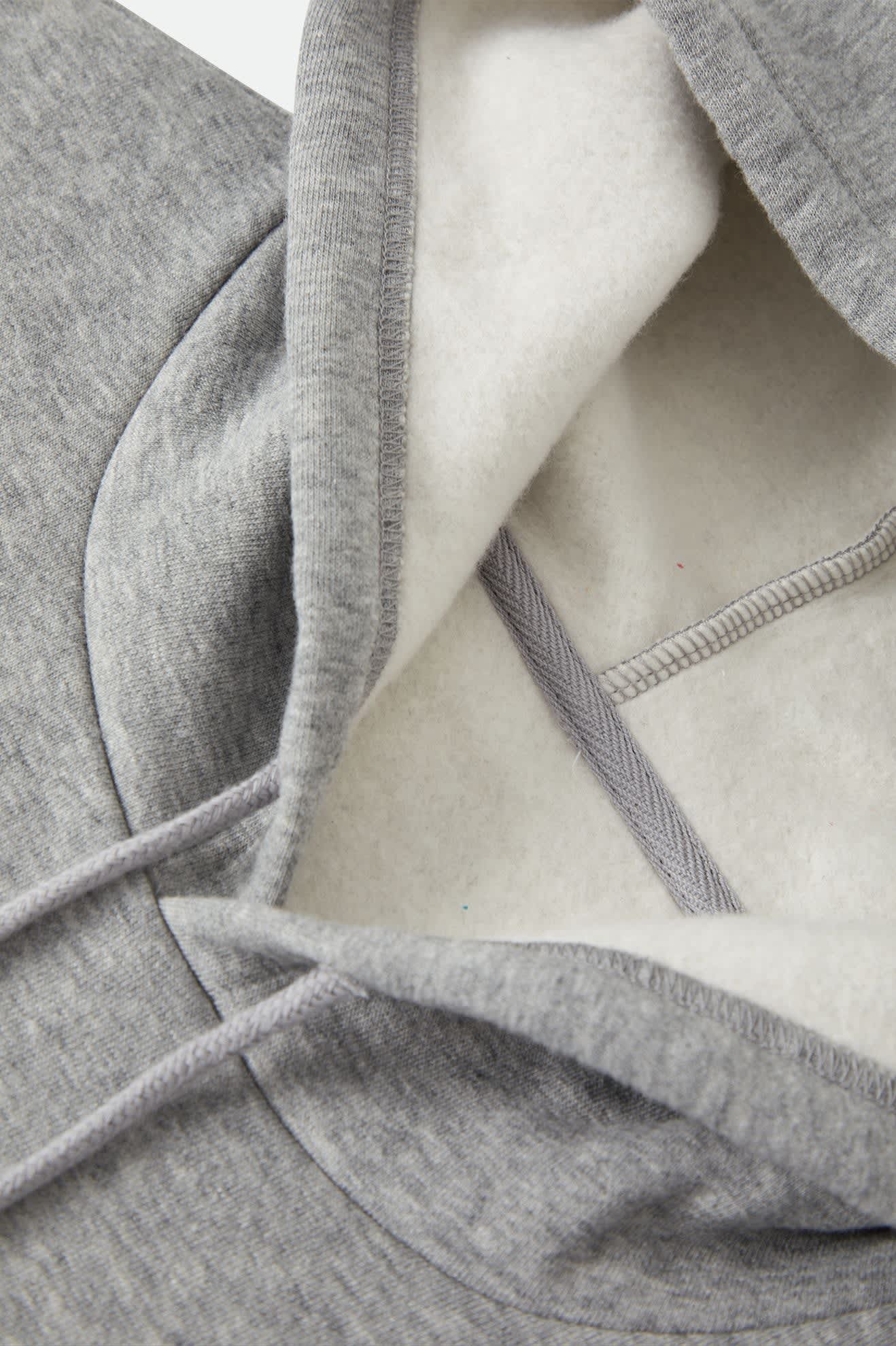 Men's Ewing Hood in the color Heather Grey - Additional Laydown image