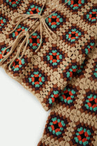 Women's Crochet Knit Kimono in the color Multi Color - Additional Laydown image