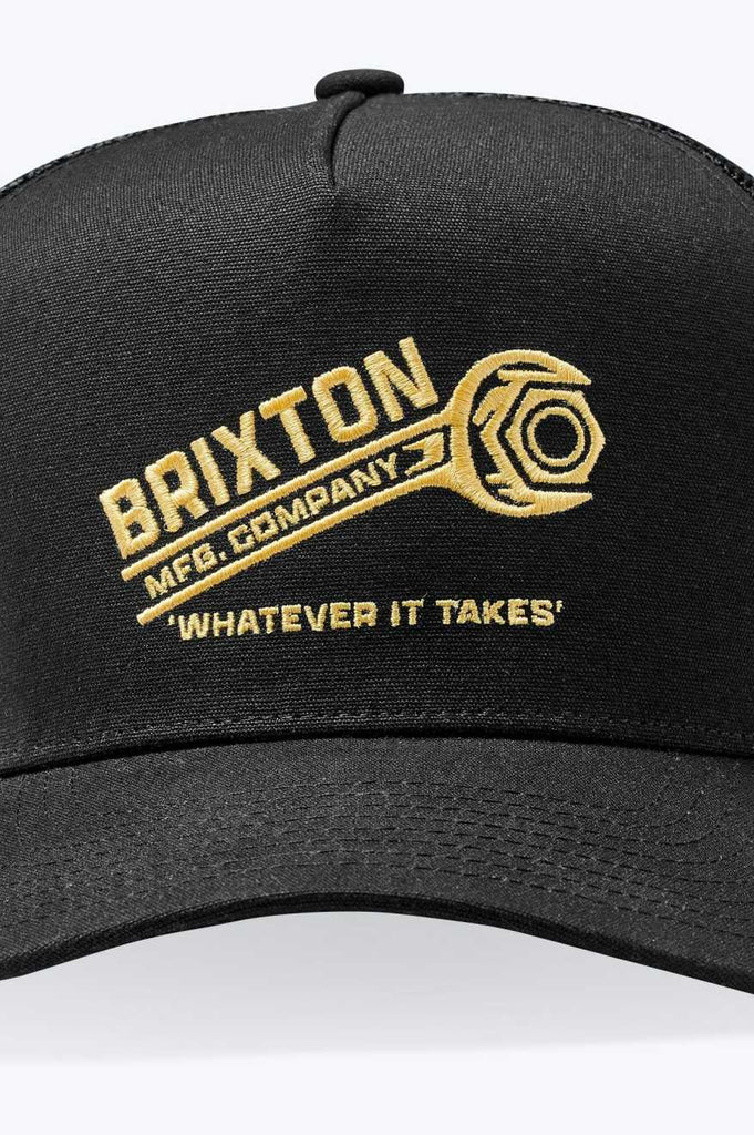 Brixton Wrench Netplus Trucker Hat - Black/Black
