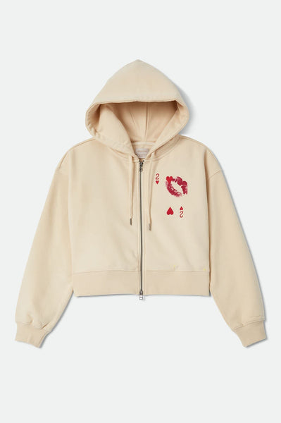 トップス undercover hearts print zip hoodie Women's Kissing Hearts Zip Hood in Whitecap – Brixton