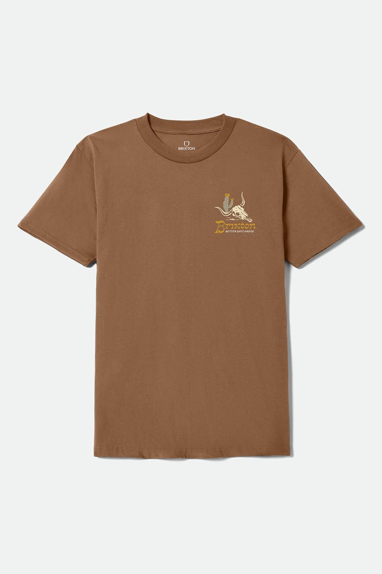 Men's Barren Short Sleeve Standard T-Shirt in the color Brown Sugar - Front Product View