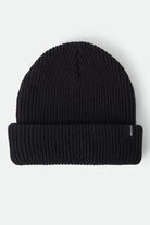 Unisex Chunky Heist Beanie in the color Black - Front Product View