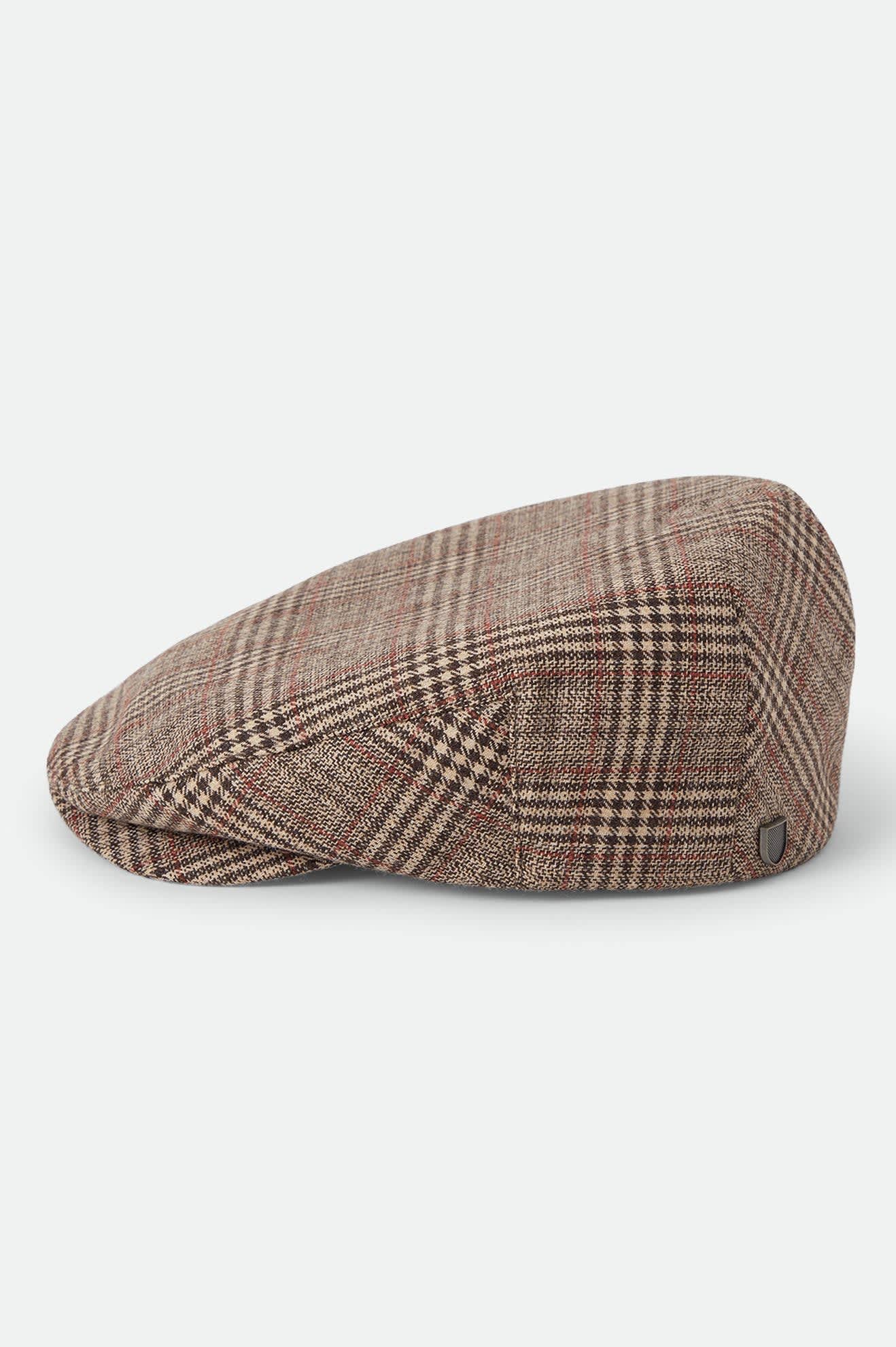 Unisex Hooligan Flat Cap in the color Brown/Tan/Red Plaid - Additional Laydown image
