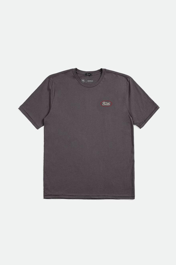 Brixton Parsons S/S Tailored Tee - Charcoal/Casa Red/Whitecap