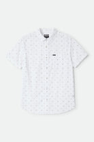 Men's Charter Print Shirt in the color White/Geo - Front Product View