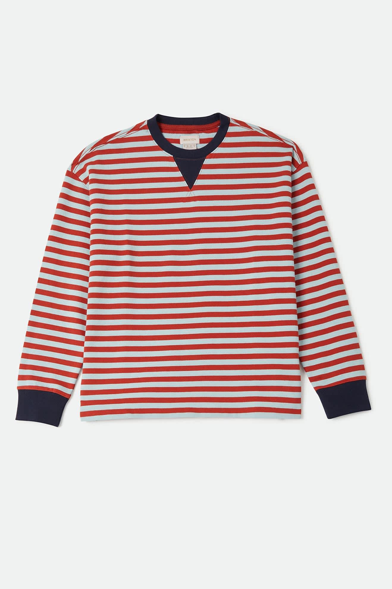 Women's Retro Rugby Polo in the color Sea Grass/Rust - Front Product View