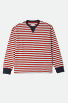 Women's Retro Rugby Polo in the color Sea Grass/Rust - Front Product View