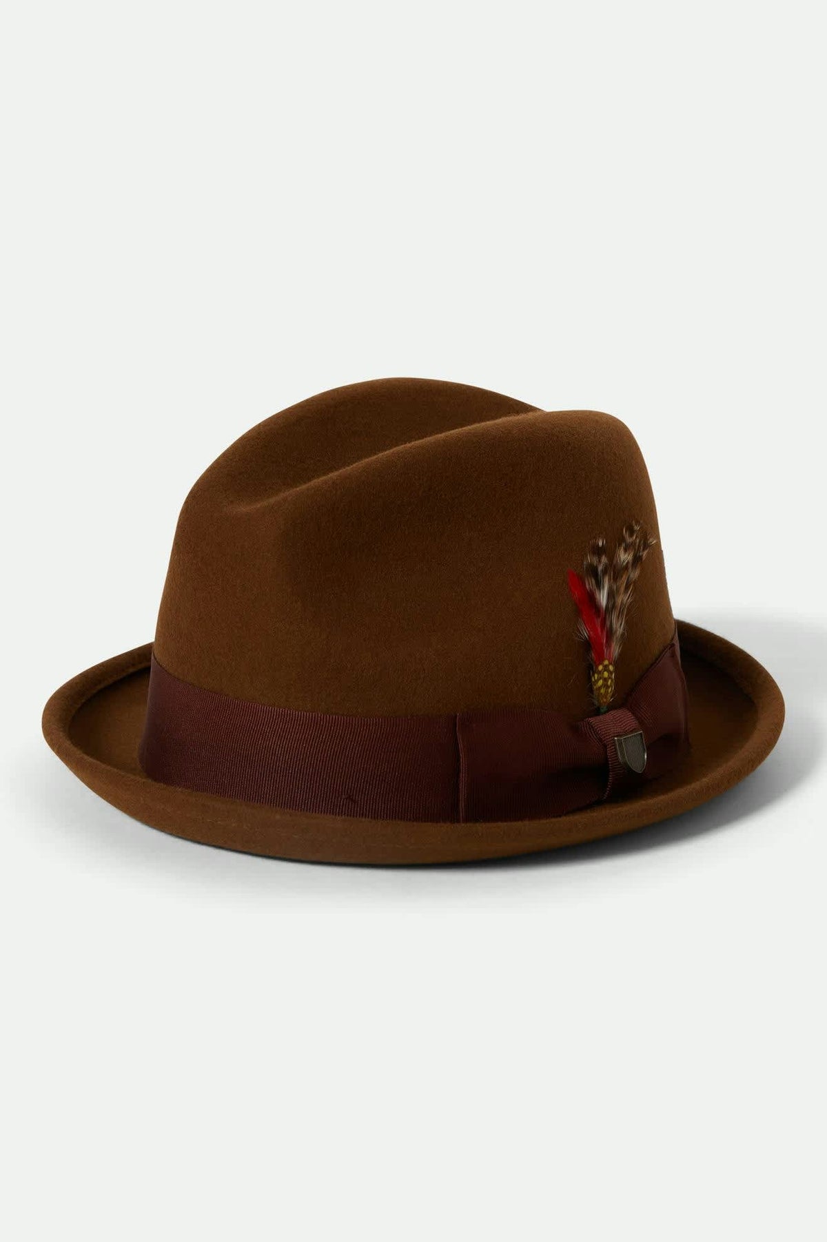 Unisex Gain Fedora in Coffee/Chestnut – Brixton display picture 2