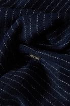 Men's Selden Soft Brushed Flannel in the color Mood Indigo Pinestripe - Additional Laydown image