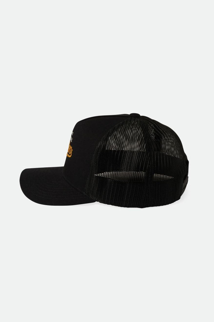 Brixton Postal C Netplus MP Trucker Hat - Black/Black