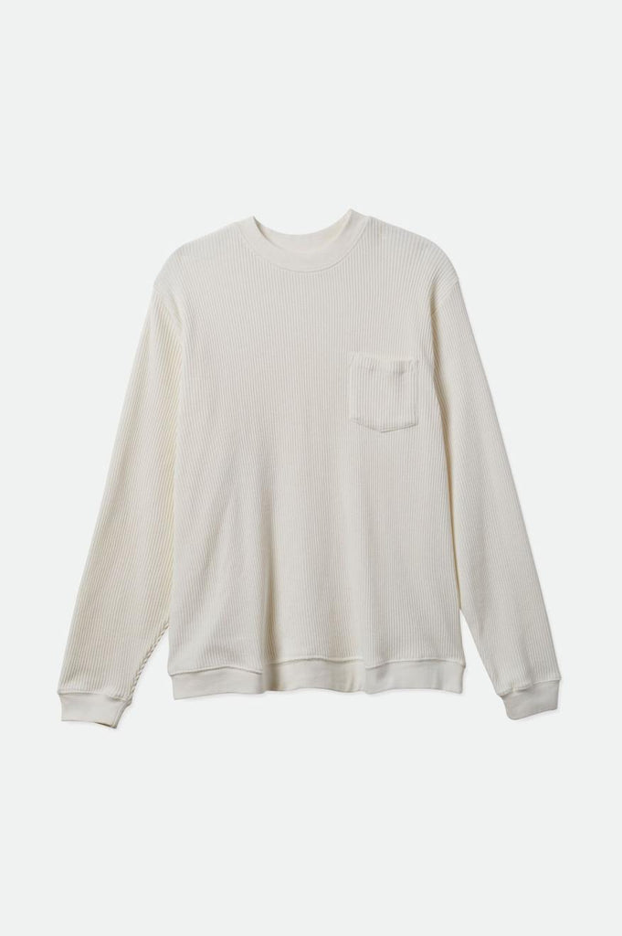 Brixton Corded L/S Sweater Pocket Knit - Off White