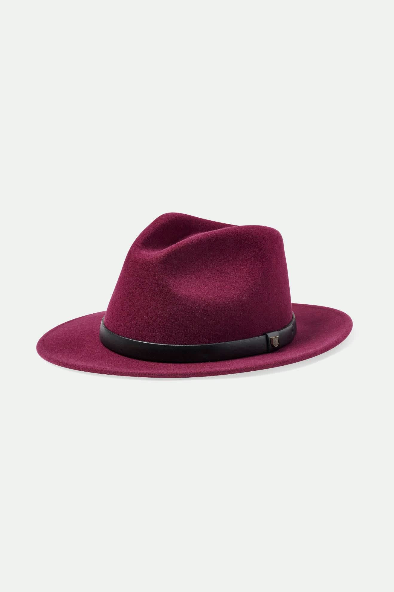 Unisex Messer Fedora in the color Port - Front Product View