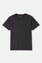 Men's Brixton Baseline Henley T-Shirt in the color Black - Front Product View