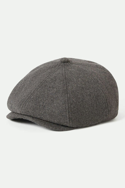 Charbon キャップ Unisex Brood Flannel Snap Cap in Dark Heather Grey/Washed Navy
