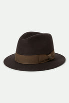 Unisex Roma Fedora in the color Chocolate/Bronze - Front Product View