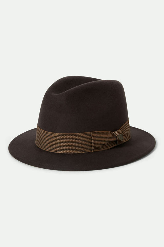 Brixton Reno Fedora Metal Bronze Size M Brixton | Reno Fedora - Black/Brown - Men main image 2