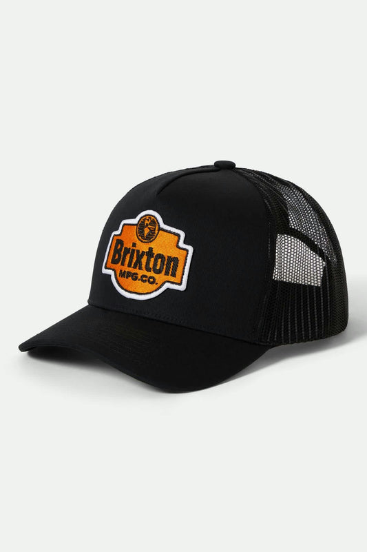 Unisex Genuine Quality Netplus Trucker Hat in Black/Black – Brixton