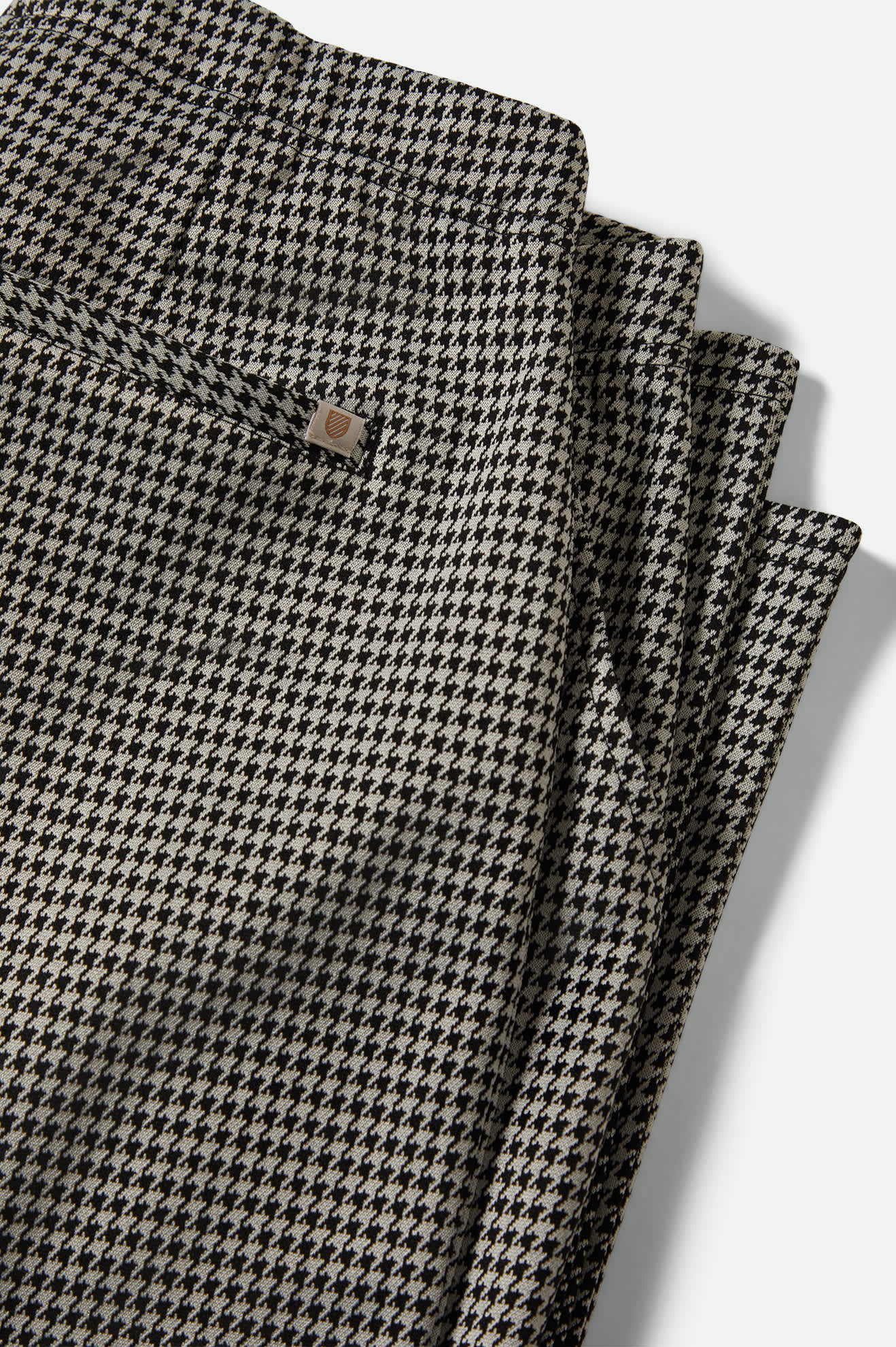 Women's Houndstooth Leisure Trouser in the color Winter White/Black - Additional Laydown image