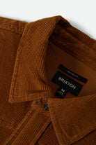 Men's New West Relaxed Overshirt in the color Washed Copper Corduroy - Additional Laydown image