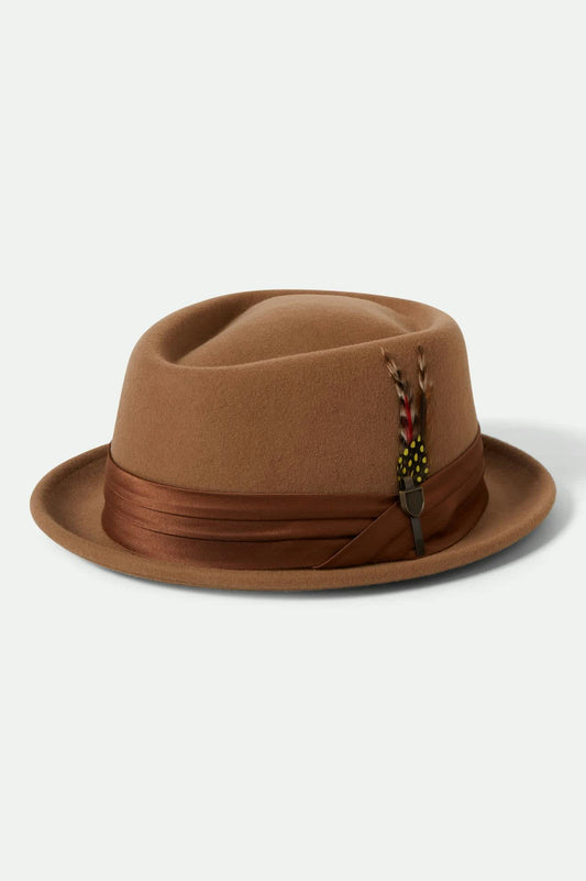 Unisex Stout Pork Pie in Tan – Brixton display picture 2
