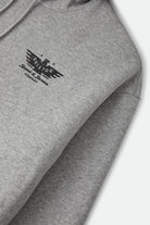 Men's Ewing Hood in the color Heather Grey - Additional Laydown image