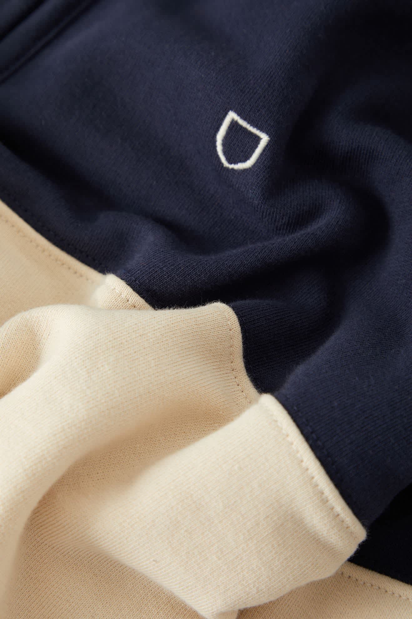 Men's Danville Quarter Zip Fleece in the color Navy/Whitecap - Additional Laydown image
