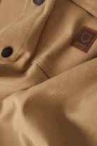 Men's Bowery Builders Ranch Performance Flannel in the color Khaki/Brown - Additional Laydown image