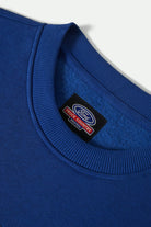 Men's Ford Number One Relaxed Fleece Crew in the color Ford Blue - Additional Laydown image