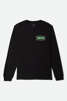 Men's Lightning L/S Standard T-Shirt in the color Black - Front Product View