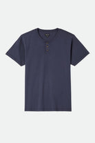 Men's Brixton Baseline Henley T-Shirt in the color Washed Navy Vintage Wash - Front Product View